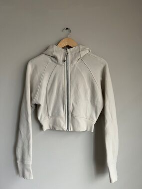 Lululemon Scuba Zip Up Hoodie Cropped - Bone (best for XS/S)